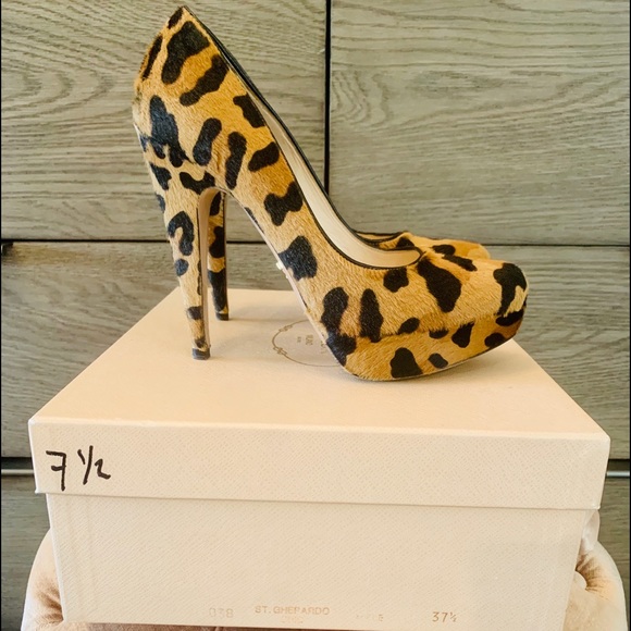 Prada St. Ghepardo Chic Heels 37 1/2 - Picture 1 of 4